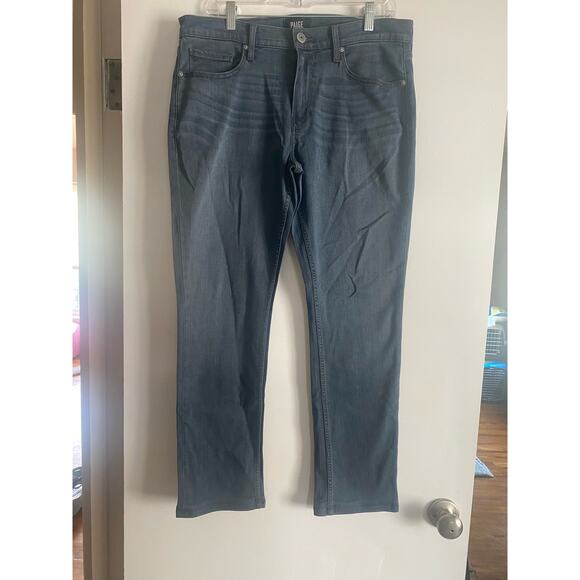 Paige Federal Jeans Blue Slim Straight Leg Josh Wash Stretch Casual Denim 34x29